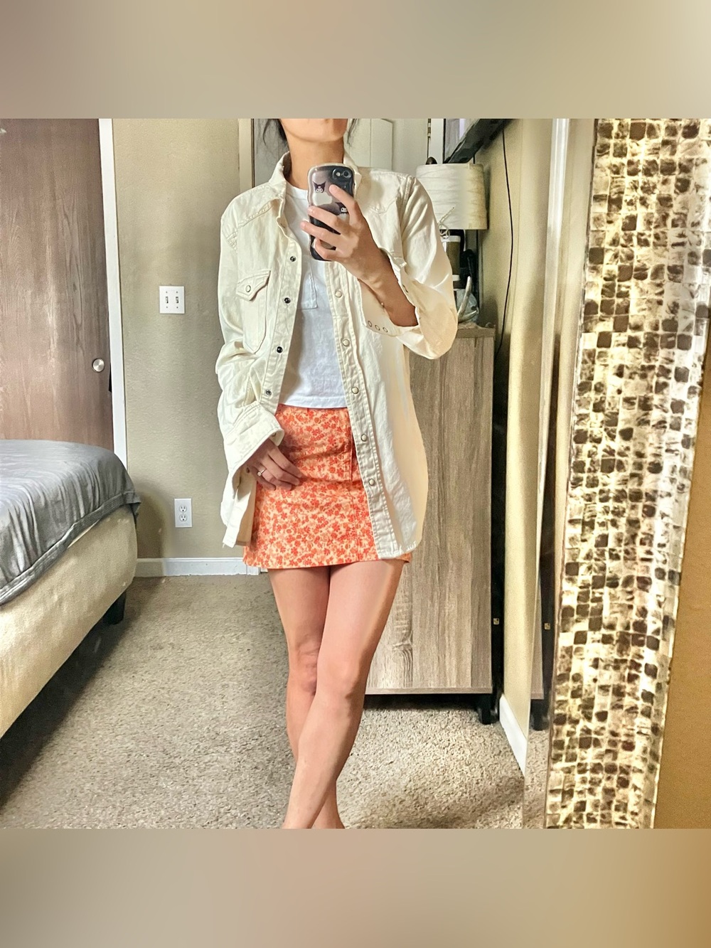Pins & Needles cream shacket
